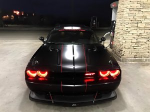 Dodge Challenger Headlight Halo Kit - ORACLE Lighting - LED Non Projector - Red - `08-`14